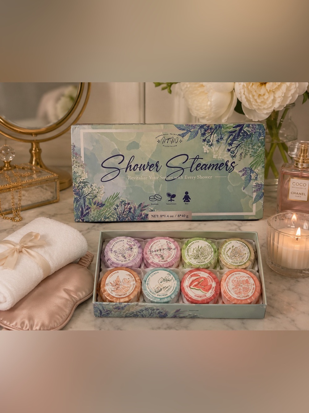 Viebeauti Aromatherapy Shower Steamers Variety Pack 6 Scents | Spa Self-Care Set